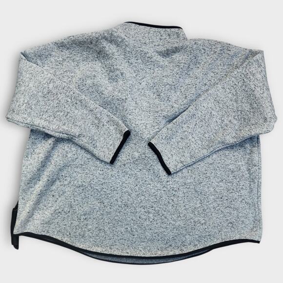 J.jill Fit Sweater Women's 3X Gray Fleece Pullover Zip Pockets Mock neck Active - Picture 3 of 8